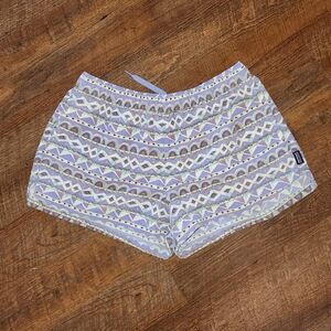 Patagonia Lavender Multi Color Shorts Barely Baggies Nylon Hike Swim Women Sz M
